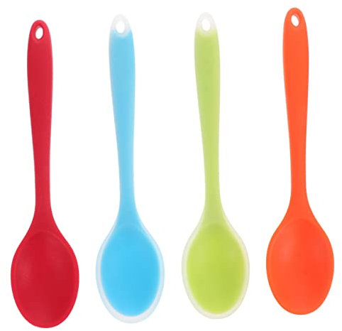 Zerodeko Cucharas De Cocina 4piezas De Silicona Antiadherente Para Ensalada y Arroz