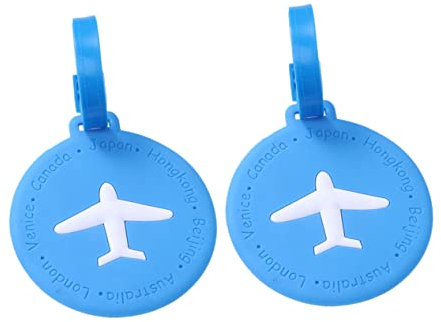 LIFKOME 2stücke Runde Gepäckanhänger Aus Silikon Reisegepäcketiketten Kofferanhänger Für Flugreisen Gepäckmarkierungen Für Koffer Und Reisegepäck