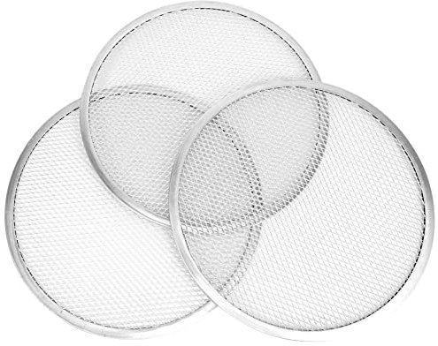 arlote 12 Aluminium Pizza Screen Pizza Pfanne mit LöChern Pizza Pfanne, Back Blech für Runde Pizza Crisper Tablett Pizza Back Blech