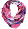 J26 Blumen Mandala Farbverlauf Seide Sommer Loop Verlauf Regenbogen Rainbow Silk Uni Rundschal Schlauchschal Stola Schal leicht (A Pink)