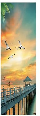 Kühlschrank Aufkleber zum Abdecken von vollen Türen Himmel selbstklebend professionelle Vinyl Tapete 60X180CM