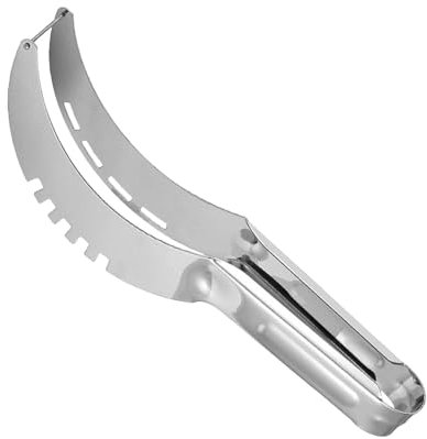 Cortador de frutas | Cortadora de sandía de acero inoxidable | Cortadora de frutas multifunción con cuchillo cortador de gancho | Cortadores de frutas, ayudantes de cocina, utensilios de cocina