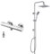 GRIFEMA G17005, Robinet Thermostatique Universal, Double Sorties, Mitigeur Colonne de Douche Chromé & JOHO Colonne de Douche Chromé Ensemble de douche en acier inoxydable avec pommeau de douche en ABS