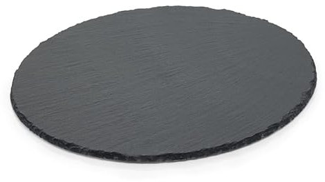 Playflip 12 assiettes rondes en ardoise naturelle Ø 38 cm ardoise naturelle