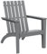 GIANTEX Adirondack Gartenstuhl, Adirondack Stuhl Balkon Akazienholz, Gartenstuhl Sessel rustikal, belastbar bis 160kg, Holzliege ergonomisch für Garten, Balkon, Terrasse (Grau)