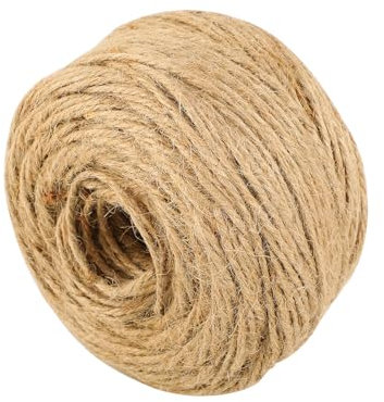 100 m Cuerda de Yute 3mm - Cuerda de Yute para Manualidades Rollo de Yute Natural Marrón Grueso Ideal para DIY Embalaje Decoración Floristería Jardinería