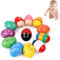 behone Maracas bebe,12 piezas maracas musicales,Wood Huevo Maracas Shakers,Shaker de Huevo,Pascua Huevo Maracas, Pascua Huevo Hunt,Maracas de Madera para Niños, Fiestas y Escuelas(Patrón aleatorio)