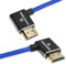 Alvin's Cables 8K HDMI 2.1 Cable 8K 60Hz 4K 120Hz High-Speed for Atomos Ninja Monitor,Left to Right Angle Braided Coiled Cable for Sony FS5 FS7 FX9,for Canon C300 C500,for Nikon Z9 Camera,Blue
