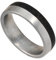 Partnerring Ring Edelstahl mit Carbon Freundschaftsring Unisex Edelstahlring, Ringgröße:Innenumfang 68mm ~ Ø21.6mm