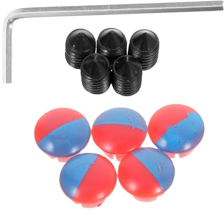 5pcs Hole Cover Shower Knob Replacement Spigot Handle Allen Head Grub Screw Shower Handles Hot and Cold Hydrant Screw in Handles for Screw Kit Small Screws Abs