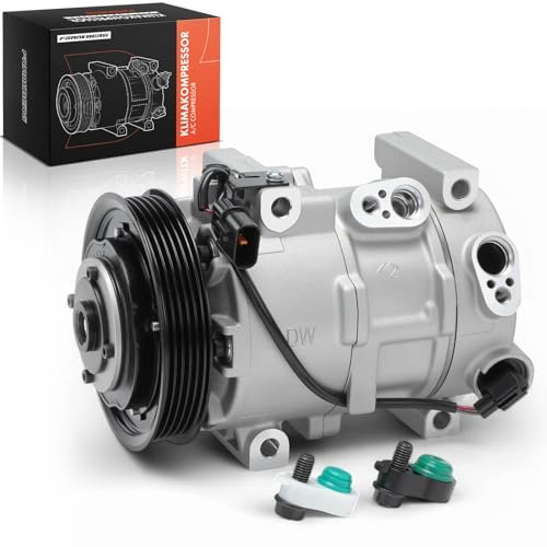 Frankberg Compresor de aire acondicionado con Embrague Gasolina Compatible con Rio III UB Rio III Berlina UB Replace# 977011W100, Incluido. Aceite preaplicado