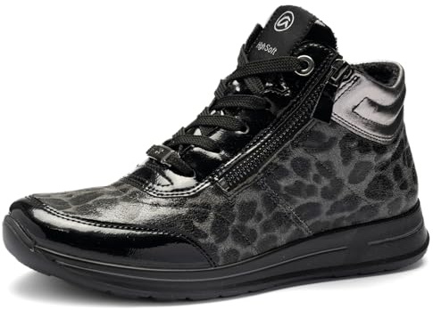 ara Damen Osaka 2.0 Sneaker, SCHWARZ,Steel,Graphit, 39 EU Weit