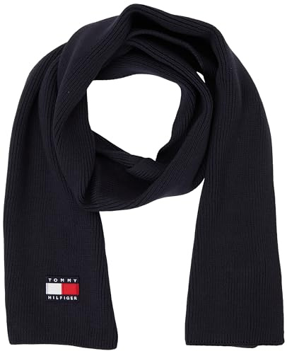 Tommy Hilfiger Kinder Unisex Schal Heritage Flag Scarf aus Strick, Blau (Space Blue), Einheitsgröße