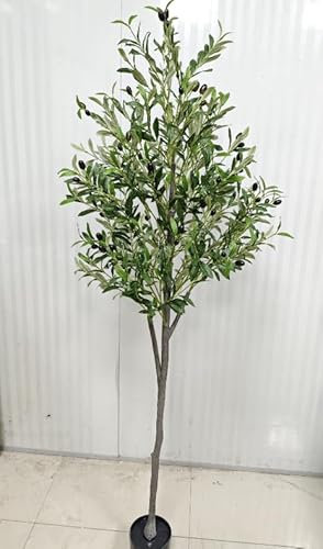 Cexovo Olivier Artificiel en Pot,Olivier 180cm Grand Plante Artificielle Olivier Plante Artificielle en Pot Décoration Décoration De Grande Plante Simulée Idéal pour La Maison Le Salon