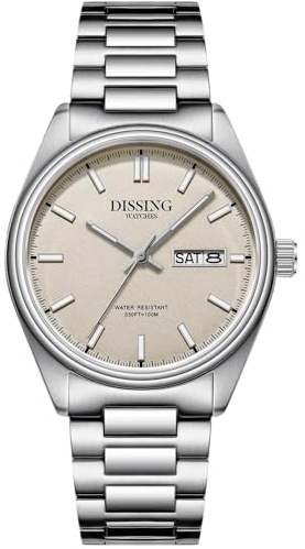 Dissing Handuhr – Armbanduhr Edelstahl – Schlichte Uhr Herren mit Datum – Uhren für Alltag & Büro – Armbanduhren für Herren
