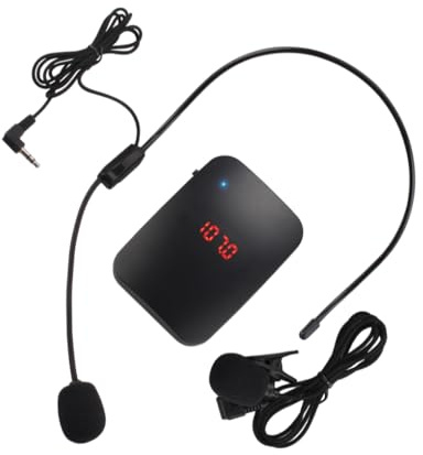 mophrati Schlankes und stilvolles FM Transmitter Headset mit drahtloser Konnektivität. Drahtloses FM Headset Mikrofon aus Kunststoff. Einfach