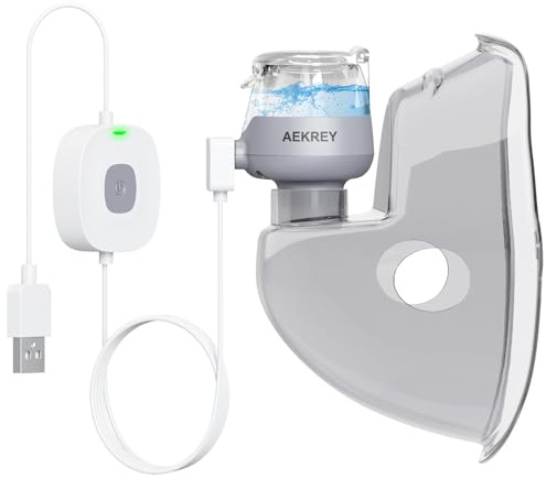 AEKREY Inhalationsgerät für Kinder & Erwachsene, Freihändiges Inhalator | Einfach Bedienung, Leiser, Tragbar, mit USB Schnittstelle für Zerstäubung zu Hause und Reisen bei Erkältungen, Asthma