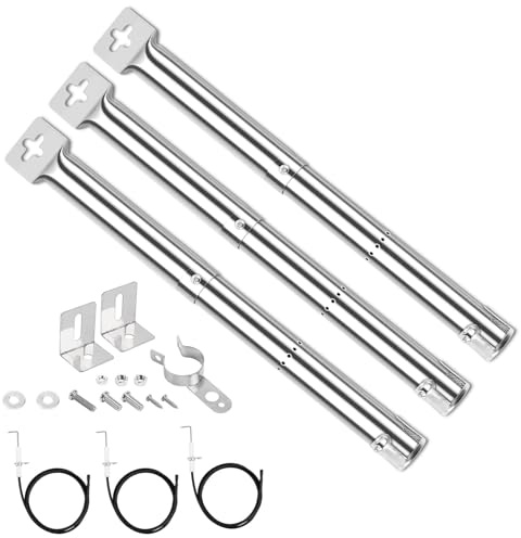 Uniflasy 31-44cm Gasbrenner 3 Stück mit Zündnadel für Tepro Campingaz Grill
