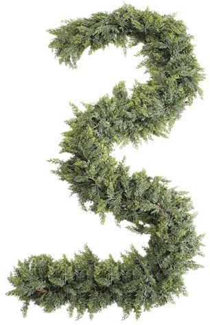 Pruojhw Artificial Christmas Garland - Artificial Foliage Decoration for Home | Winter Holiday and Christmas Decoration for TV Cabinet, Fireplace, Door, Stairs, Home,