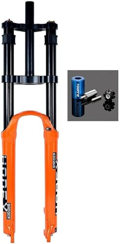 KUNYOS 1-1/8 Straight Tube Air MTB Gabel Downhill Bike 26 27,5 29 Zoll Federung Fahrradgabeln 160Mm Federweg Schnellspanner 100×9Mm QR,Orange,29inche