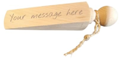 Personalised Engraved Wooden Door Wedge – Custom Funny Door Stop – Housewarming Gift