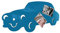 Colours-Manufaktur Magnetwand Hochglanz pulverbeschichtet *Made IN Germany* viele Verschiedene Motive, Größen und Farben (Auto (88 x 42 cm), RAL 5015 himmelblau [wie blau])