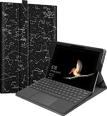Fintie Hülle für Microsoft Surface Go 4/3/ 2/1 (2023 2021 2020 2018) 10 Zoll Tablet, Multi-Sichtwinkel Schutzhülle, Type Cover Kompatibel,Sternbild
