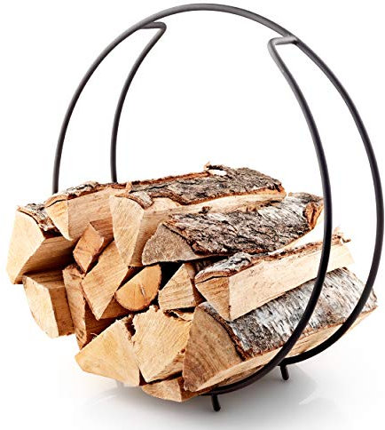 EVA SOLO | FireGlobe Brennholzhalter | Skulpturale und geräumige Aufbewahrung für Brennholz | Black
