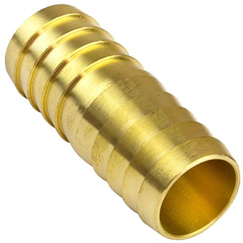 Schlauchverbinder gerade aus Messing Schlauchtüllen Außendurchmesser 6mm 1/4 Zoll Reparatur Röhrchen Gartenschlauch Verbinder Stück für Wasser Luft Öl Benzin Kraftstoff Leitung