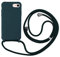 MEIVS Funda Compatible con iPhone 6/6S/7/8 Plus{5,5}, Ajustable Collar Correa de Cuello CordónCarcasa de Silicona-Verde Oscuro