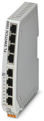 PHOENIX CONTACT FL SWITCH 1108N Industrial Schmaler Ethernet Switch, Acht RJ45-Ports mit 10/100/1000 MBit/s an Allen Ports