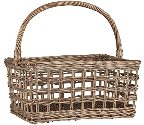 Ib Laursen Korb mit Henkel offenes Geflecht