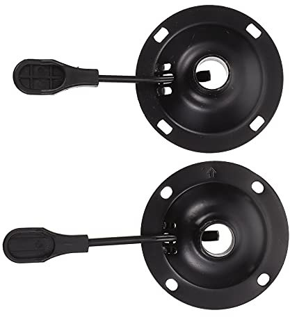 TOYANDONA 2pcs Swivel Chair Base Mounting Accessories Round Chassis for Use for Salon Chairs and Gaming Stools Black Finish