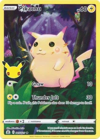 The Pokemon Company International Pokemon Single Card PIKACHU 005/025 CELEBRATIONS