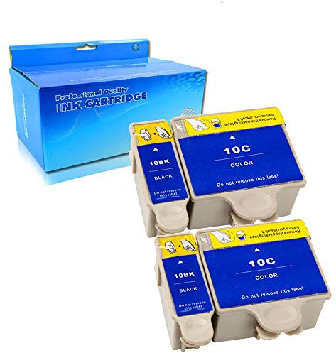 OGOUGUAN Ersatz für Kodak 10 10XL 10B 10C Tintenpatronen mit Kodak EasyShare 5100 EasyShare 5300 EasyShare 5500 ESP 3 ESP 3250 ESP 5 ESP 5210 (2 Schwarz, 2 Farben)
