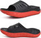KuaiLu Sandali di Recupero Uomo con Comode Ortopediche Fascite Plantare Supporto Arco Ciabatte Aperte Leggero Sportivi Ciabatta Estive Mare Spiaggia Piscina Doccia Sandalo Nero Rosso 43