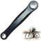 Pedivella per Bicicletta Braccio manovella 170 mm Lega di Alluminio Singola velocità Guarnitura per Mountain Bike con Fori Quadrati e Rotondi per Road Bike