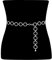 JasGood Taillenkette aus Metall für Damen Silber Einstellbar Body Link Gürtel Mode Taillen Gürtel für Jeanskleider, 150cm(Passt Taille unter 135cm)