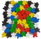 Spieltz 60 Spielfiguren aus Holz für Brettspiele, 16x16x10 mm, Made in Germany, 6 Farben, (10 x Gelb, 10 x Rot, 10 x Blau, 10 x Grün, 10 x Weiß, 10 x Schwarz),