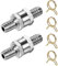 2 Stück 8mm Kraftstoff Rückschlagventil, rückschlagventil, Aluminium Rückschlagventil mit 10mm Federklammer, für Benzin Dieselöl Wasser, Vergaser- und Niederdruck-Kraftstoffsysteme.