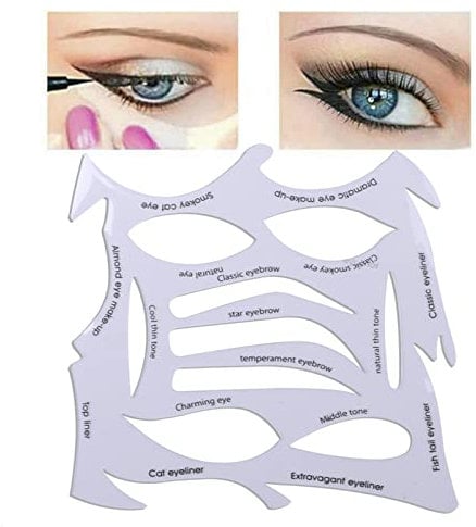 Eyeliner Schablone Lidschatten Schablone Set, Schnelles Augen Make-up Aufkleber Schablone für Anfänger, Smokey Lidschatten Cat Eyes Fischschwanz Eyeliner