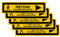 AUA SIGNALETIQUE -Lot de 5 Panneaux De Chantier AKILUX 5mm - TRAVERSÉE OBLIGATOIRE PIÉTONS à Droite - 800x200 mm