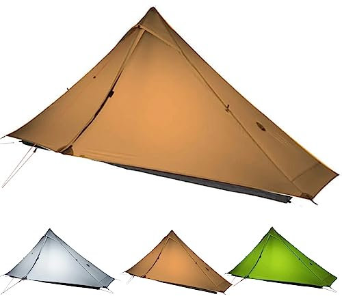 ROOMEDAL 3F UL Gear Lanshan PRO Lanshan Ultraleichtes Zelt 3 Jahreszeiten Rucksackzelt für 1 Person, wasserdichte professionelle Zelte für Camping, Trekking, Kajak, Klettern, Wandern