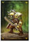 Displate Offiziell Warhammer MetallPoster Magnetische Befestigung Inklusive Lizenziert Bilder Hochwertiges Poster Warhammer - Xenos - Ork Boy Poster 45 cm x 32 cm