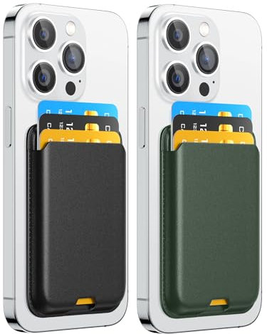 ZoyiNsgu Portafoglio magnetico porta carte destinato per Apple iPhone con Magsafe, portafoglio per iPhone 17 16 15 14 13 12 Pro Max Air Plus Mini Series, Mag 3 Safe Wallet Stick on per custodia del