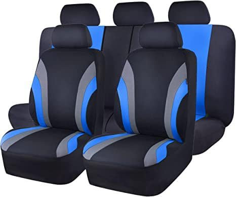 MODINK Housse De SièGe en Tissu Voiture pour Peugeot 3008 2009-2016, Siege Housses Avant Universelles Ensemble Auto Universelle Interieur Gadget Accessoires,B/Blue