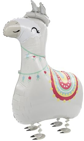 Amscan 9915930 - Laufender Lama Folienballon, 59 cm x 93 cm