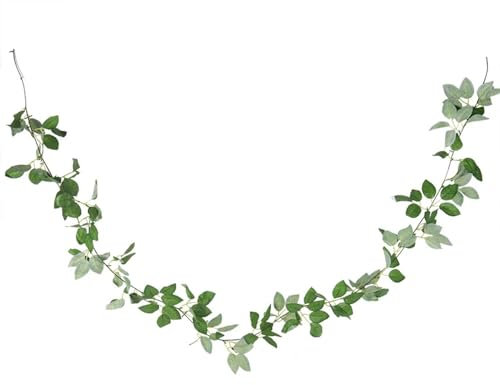 Künstliche Efeu-Rosenblätter-Girlande, Pflanzen, Rebe, künstliches Laub, Blumen, Heimdekoration, Kunststoff, künstliche Rattan-Schnur, 155 cm