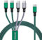 Amuvec Câble de Charge USB C vers Multi Charge, [3A 1.2M] Câble de Chargeur en Tressé Type C vers 4 en 1 avec 2 Micro USB/2 Type C Ports, pour iPhone 15, Samsung Galaxy, Moto, PS5, LG, Huawei, Sony