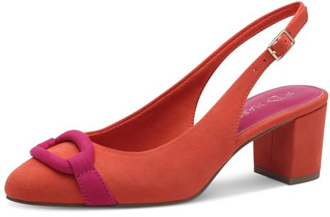 MARCO TOZZI Damen Slingpumps Spitz Elegant, Mehrfarbig (Carrot Comb), 38 EU